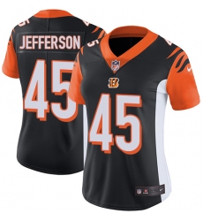 Women's Nike Cincinnati Bengals #45 Malik Jefferson Black Team Color Vapor Untouchable Limited Player NFL Jersey
