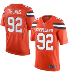 Men's Nike Cleveland Browns #92 Chad Thomas Elite Orange Alternate NFL Jersey