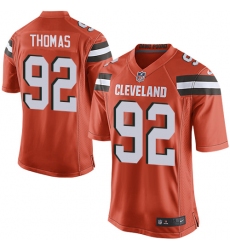 Men's Nike Cleveland Browns #92 Chad Thomas Game Orange Alternate NFL Jersey