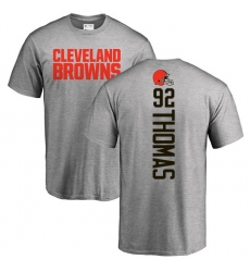 NFL Nike Cleveland Browns #92 Chad Thomas Ash Backer T-Shirt