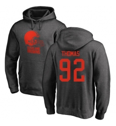 NFL Nike Cleveland Browns #92 Chad Thomas Ash One Color Pullover Hoodie