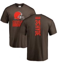 NFL Nike Cleveland Browns #34 Carlos Hyde Brown Backer T-Shirt