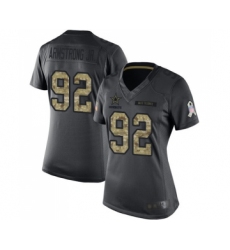 Women's Dallas Cowboys #92 Dorance Armstrong Jr. Limited Black 2016 Salute to Service Football Jersey