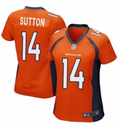Women's Nike Denver Broncos #14 Courtland Sutton Game Orange Team Color NFL Jersey