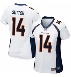 Women's Nike Denver Broncos #14 Courtland Sutton Game White NFL Jersey