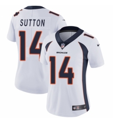Women's Nike Denver Broncos #14 Courtland Sutton White Vapor Untouchable Elite Player NFL Jersey