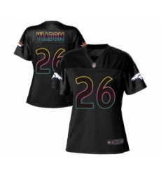 Women's Denver Broncos #26 Isaac Yiadom Game Black Fashion Football Jersey