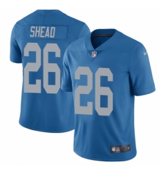 Youth Nike Detroit Lions #26 DeShawn Shead Blue Alternate Vapor Untouchable Elite Player NFL Jersey
