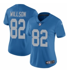 Women's Nike Detroit Lions #82 Luke Willson Blue Alternate Vapor Untouchable Elite Player NFL Jersey