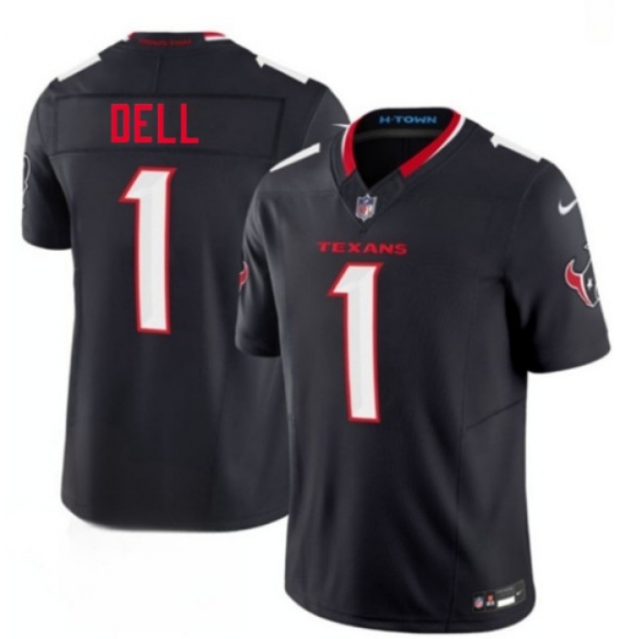 Men's Houston Texans #1 Tank Dell Navy 2nd Alternate 2026 F.U.S.E. Vapor Limited Football Stitched Jersey