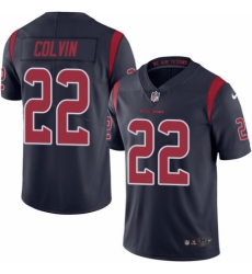 Youth Nike Houston Texans #22 Aaron Colvin Limited Navy Blue Rush Vapor Untouchable NFL Jersey