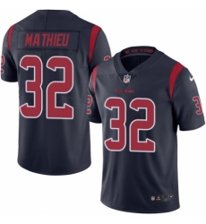 Men's Nike Houston Texans #32 Tyrann Mathieu Elite Navy Blue Rush Vapor Untouchable NFL Jersey