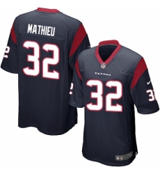 Men's Nike Houston Texans #32 Tyrann Mathieu Game Navy Blue Team Color NFL Jersey