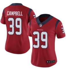 Women's Nike Houston Texans #39 Ibraheim Campbell Red Alternate Vapor Untouchable Elite Player NFL Jersey