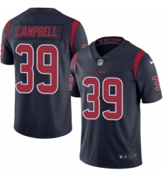 Youth Nike Houston Texans #39 Ibraheim Campbell Limited Navy Blue Rush Vapor Untouchable NFL Jersey