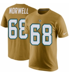 NFL Men's Nike Jacksonville Jaguars #68 Andrew Norwell Gold Rush Pride Name & Number T-Shirt