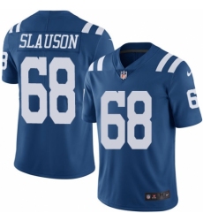 Youth Nike Indianapolis Colts #68 Matt Slauson Limited Royal Blue Rush Vapor Untouchable NFL Jersey