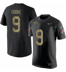 NFL Men's Nike Jacksonville Jaguars #9 Logan Cooke Black Camo Salute to Service T-Shirt