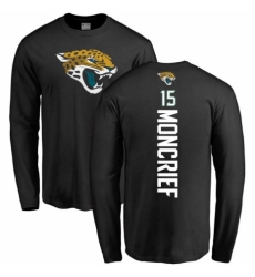NFL Nike Jacksonville Jaguars #15 Donte Moncrief Black Backer Long Sleeve T-Shirt