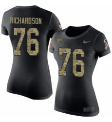 NFL Women's Nike Jacksonville Jaguars #76 Will Richardson Black Camo Salute to Service T-Shirt