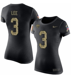 NFL Women's Nike Jacksonville Jaguars #3 Tanner Lee Black Camo Salute to Service T-Shirt