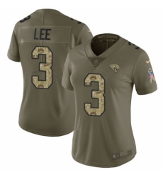 Women's Nike Jacksonville Jaguars #3 Tanner Lee Limited Olive/Camo 2017 Salute to Service NFL Jersey