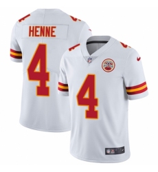 Men's Nike Kansas City Chiefs #4 Chad Henne White Vapor Untouchable Limited Player NFL Jersey