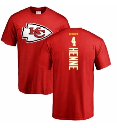 NFL Nike Kansas City Chiefs #4 Chad Henne Red Backer T-Shirt