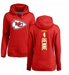 NFL Women's Nike Kansas City Chiefs #4 Chad Henne Red Backer Pullover Hoodie
