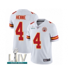Youth Kansas City Chiefs #4 Chad Henne White Vapor Untouchable Limited Player Super Bowl LIV Bound Football Jersey