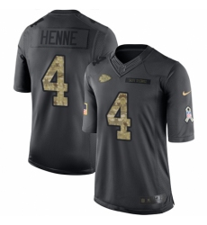 Youth Nike Kansas City Chiefs #4 Chad Henne Limited Black 2016 Salute to Service NFL Jersey