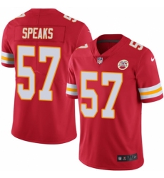 Men's Nike Kansas City Chiefs #57 Breeland Speaks Red Team Color Vapor Untouchable Limited Player NFL Jersey