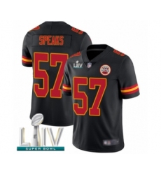 Youth Kansas City Chiefs #57 Breeland Speaks Limited Black Rush Vapor Untouchable Super Bowl LIV Bound Football Jersey