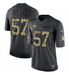 Youth Nike Kansas City Chiefs #57 Breeland Speaks Limited Black 2016 Salute to Service NFL Jersey