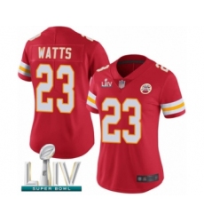 Women's Kansas City Chiefs #23 Armani Watts Red Team Color Vapor Untouchable Limited Player Super Bowl LIV Bound Football Jersey