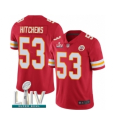 Men's Kansas City Chiefs #53 Anthony Hitchens Red Team Color Vapor Untouchable Limited Player Super Bowl LIV Bound Football Jersey