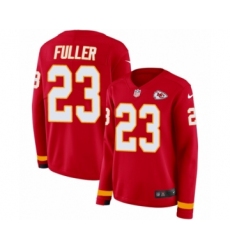 Women's Nike Kansas City Chiefs #23 Kendall Fuller Limited Red Therma Long Sleeve NFL Jersey