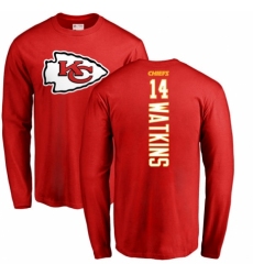NFL Nike Kansas City Chiefs #14 Sammy Watkins Red Backer Long Sleeve T-Shirt