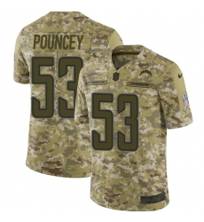 Youth Nike Los Angeles Chargers #53 Mike Pouncey Limited Camo 2018 Salute to Service NFL Jersey