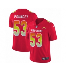 Youth Nike Los Angeles Chargers #53 Mike Pouncey Limited Red AFC 2019 Pro Bowl NFL Jersey