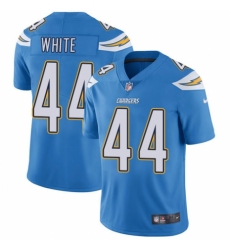 Men's Nike Los Angeles Chargers #44 Kyzir White Electric Blue Alternate Vapor Untouchable Limited Player NFL Jersey