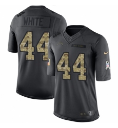 Men's Nike Los Angeles Chargers #44 Kyzir White Limited Black 2016 Salute to Service NFL Jersey
