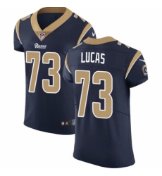Men's Nike Los Angeles Rams #73 Cornelius Lucas Navy Blue Team Color Vapor Untouchable Elite Player NFL Jersey