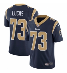 Men's Nike Los Angeles Rams #73 Cornelius Lucas Navy Blue Team Color Vapor Untouchable Limited Player NFL Jersey