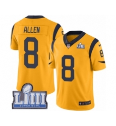 Men's Nike Los Angeles Rams #8 Brandon Allen Limited Gold Rush Vapor Untouchable Super Bowl LIII Bound NFL Jersey