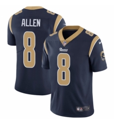 Men's Nike Los Angeles Rams #8 Brandon Allen Navy Blue Team Color Vapor Untouchable Limited Player NFL Jersey