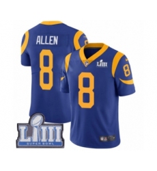 Men's Nike Los Angeles Rams #8 Brandon Allen Royal Blue Alternate Vapor Untouchable Limited Player Super Bowl LIII Bound NFL Jersey