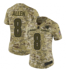 Women's Nike Los Angeles Rams #8 Brandon Allen Limited Camo 2018 Salute to Service NFL Jersey