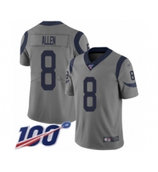Youth Los Angeles Rams #8 Brandon Allen Limited Gray Inverted Legend 100th Season Football Jersey