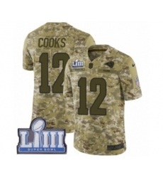 Men's Nike Los Angeles Rams #12 Brandin Cooks Limited Camo 2018 Salute to Service Super Bowl LIII Bound NFL Jersey